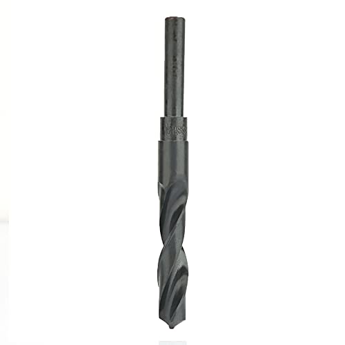 Twist Bohrbit, 1/2 -Zoll -Durchmesser -Härte HSS -Bohrbitbitschneider mit 135 ° Punkt und 38 ° Spiralwinkel 16mm reduziertes Schaft für Metallholz reduziert (16MM) von WOHPNLE