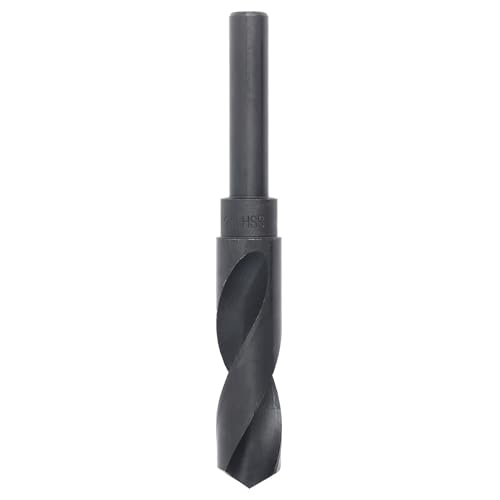 Twist Bohrbit, 1/2 -Zoll -Durchmesser -Härte HSS -Bohrbitbitschneider mit 135 ° Punkt und 38 ° Spiralwinkel 16mm reduziertes Schaft für Metallholz reduziert (21mm) von WOHPNLE