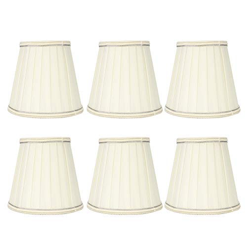 WOHPNLE 6pcs Stofflampenschirm, Stofflampenschatten mit Spitzenkante für Wandleuchtenstöfe Lampen Anhänger Kronleuchter Lampenschatten Stylish Home Decoration Accessoire WOHPNLE 6pcs Stofflampenschirm, Stofflampenschatten mit Spitzenkante für Wandleuchtenstöfe Lampen Anhänger Kronleuchter Lampenschatten Stylish Home Decoration Accessoire von WOHPNLE