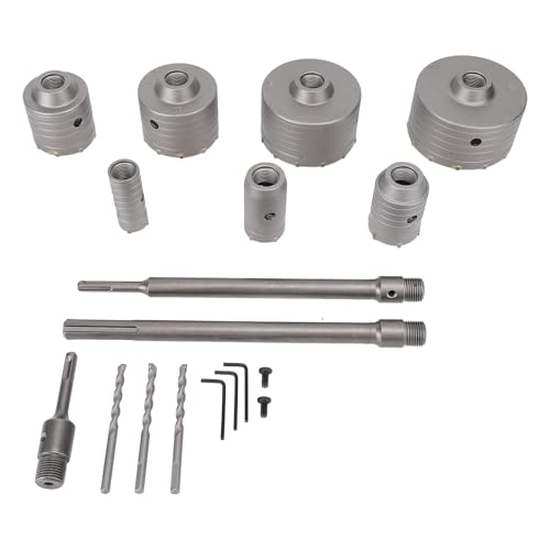 Wolframstahl Betonloch -Sägen -Kit, 10 -pcs -Beton -Kernbohrbit -Set tragbares Lochsäge Kit für Mauerwerksteine HLK -Installationen Wolframstahl Betonloch -Sägen -Kit, 10 -pcs -Beton -Kernbohrbit -Set tragbares Lochsäge Kit für Mauerwerksteine HLK -Installationen von WOHPNLE