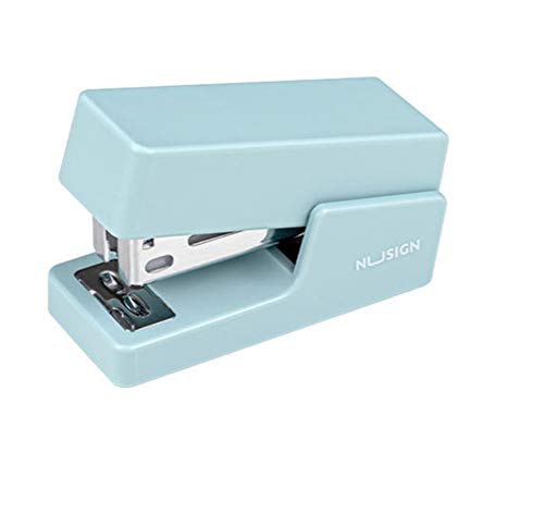 WOIWO 1 x Heftgerät für Studenten, kleines Heftgerät, multifunktionales Büro, kleines arbeitssparendes Heftgerät, Bindezubehör (blau) von WOIWO