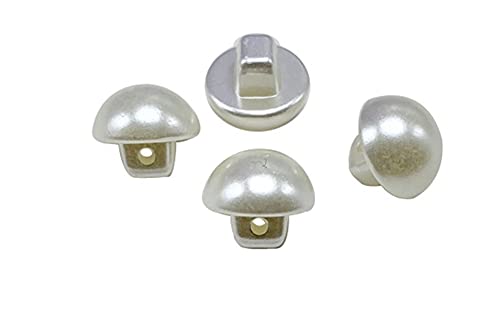 WOIWO Perlenknöpfe, groß, Pilzimitat, lose Perlen, Schmuck, Accessoires, Kleidung, 50 Stück von WOIWO