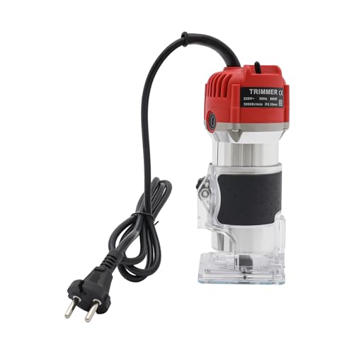 WOLEGM 800W Einhandfräse Holzschneidemaschine, 1/4'' Elektrische Oberfräse Kantenfräse aus Aluminium Einstellbare Höhe für Schneiden Holz, Schlitzen WOLEGM 800W Einhandfräse Holzschneidemaschine, 1/4'' Elektrische Oberfräse Kantenfräse aus Aluminium Einstellbare Höhe für Schneiden Holz, Schlitzen von WOLEGM