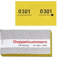 5 WOLF & APPENZELLER Doppelnummernblöcke 0001-0100, 0101-0200, 0201-0300, 0301-0400, 0401-0500 von WOLF & APPENZELLER