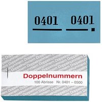 5 WOLF & APPENZELLER Doppelnummernblöcke 0001-0100, 0101-0200, 0201-0300, 0301-0400, 0401-0500 von WOLF & APPENZELLER