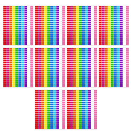 2000 Stück Klebepunkte Bunt, 13 x 19 mm Klebe Etiketten Beschreibbar 10 Farben Markierungspunkte Buntpapier Selbstklebend für Haftnotizen Marker Sammelalben Diy-Handwerk von WOLMIK
