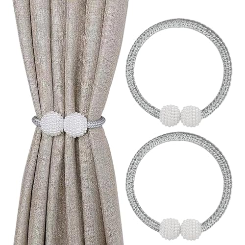 WOLMIK 2 Stück Vorhang Raffhalter Magnetische, Gardinenhalter Raffhalter für Vorhänge, Vorhang Halter Perlenperle Holdbacks Vorhanghalter Gardinen Halter Zubehör für Zuhause Schlafzimmer Büro Deko WOLMIK 2 Stück Vorhang Raffhalter Magnetische, Gardinenhalter Raffhalter für Vorhänge, Vorhang Halter Perlenperle Holdbacks Vorhanghalter Gardinen Halter Zubehör für Zuhause Schlafzimmer Büro Deko von WOLMIK
