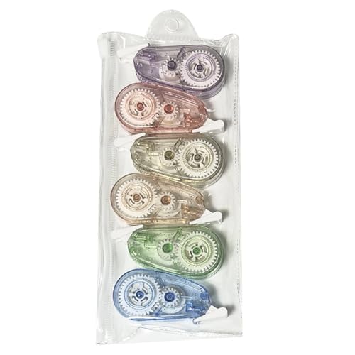WOLMIK 6 Stück Korrekturroller 4m x 5mm Korrekturmaus Süß Mini-Korrekturband, Korrekturroller Mini Correction Tape für Studenten Kinder, im Büro Arbeitendes Personal, Exquisit und Bunt WOLMIK 6 Stück Korrekturroller 4m x 5mm Korrekturmaus Süß Mini-Korrekturband, Korrekturroller Mini Correction Tape für Studenten Kinder, im Büro Arbeitendes Personal, Exquisit und Bunt von WOLMIK