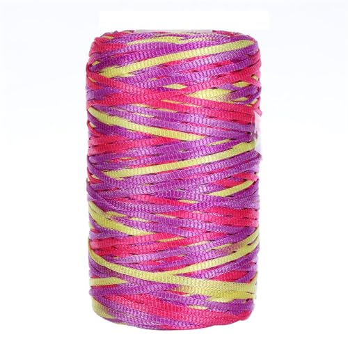 3mm Polyester Makramee Schnur 100G Segment gefärbt Flachband Garn Polypropylen Makramee Seil buntes Handwerk häkeln Garn für Tasche 5PCS col-12 3mm Polyester Makramee Schnur 100G Segment gefärbt Flachband Garn Polypropylen Makramee Seil buntes Handwerk häkeln Garn für Tasche 5PCS col-12 von WOLTHID