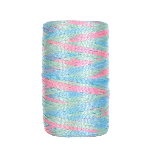 3mm Polyester Makramee Schnur 100G Segment gefärbt flaches Band Garn Polypropylen Makramee Seil buntes Handwerk häkeln Garn für Tasche 4PCS col-2 3mm Polyester Makramee Schnur 100G Segment gefärbt flaches Band Garn Polypropylen Makramee Seil buntes Handwerk häkeln Garn für Tasche 4PCS col-2 von WOLTHID