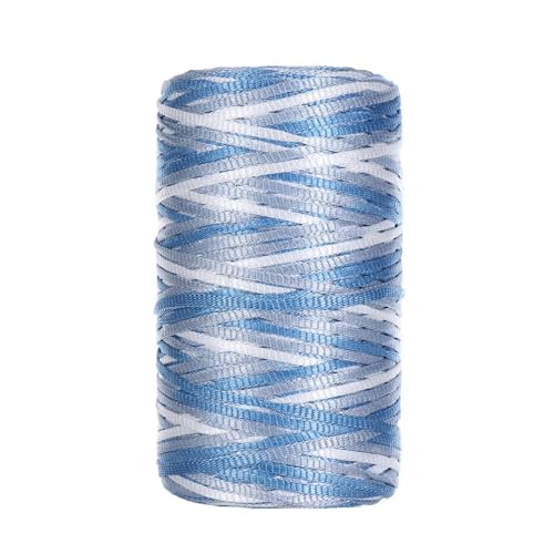 3mm Polyester Makramee Schnur 100G Segment gefärbtes flaches Band Garn Polypropylen Makramee Seil buntes Handwerk häkeln Garn für Tasche 4PCS col-3 3mm Polyester Makramee Schnur 100G Segment gefärbtes flaches Band Garn Polypropylen Makramee Seil buntes Handwerk häkeln Garn für Tasche 4PCS col-3 von WOLTHID