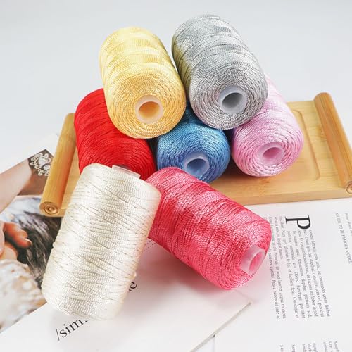 Garn zum Häkeln Sommerhut Polyester Schnur 125g 25mm Schuhe Taschen Kissen und Auto Kissen Garn für Handstricken Geflochtene Nylon Schnur 4PCS col-26 Garn zum Häkeln Sommerhut Polyester Schnur 125g 25mm Schuhe Taschen Kissen und Auto Kissen Garn für Handstricken Geflochtene Nylon Schnur 4PCS col-26 von WOLTHID