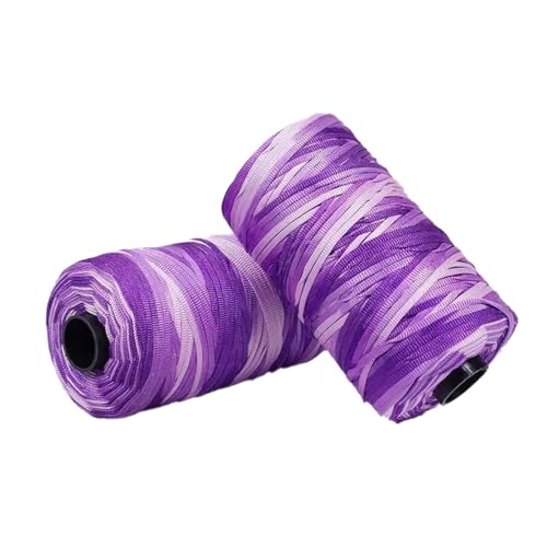 Polyester Macrame Cord 3mm 100g Flach Makramee Projekt Buntes Polyester Garn Handgemacht für Handtaschen Einkaufstaschen Sonnenhüte Schuhe DIY Handwerk Dekoratives Projekt 4PCS col-21 von WOLTHID