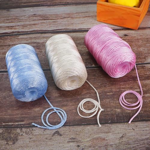 Polypropylen Seil Makramee Garn 125g 25mm zum Stricken und Häkeln Schuhe Sonnenhüte Schuhe Taschen Geldbörsen Korb Dekorative Projekte 1PCS col-26 Polypropylen Seil Makramee Garn 125g 25mm zum Stricken und Häkeln Schuhe Sonnenhüte Schuhe Taschen Geldbörsen Korb Dekorative Projekte 1PCS col-26 von WOLTHID