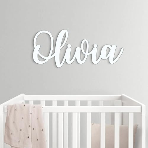 Personalisierte Holznamenschilder, Wanddekoration, Holzbuchstaben, Wandnamen, Wandbuchstaben (Länge 45 cm) von WOMB