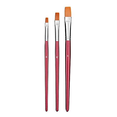 3 Pinsel Set JPC Nr. 6, Nr. 10, Nr. 14 flach von WONDAY