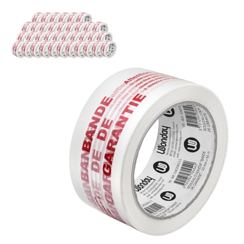 WONDAY - Set mit 36 Rollen Klebeband für Kartonverpackungen mit Aufschrift Garantieband WONDAY - Set mit 36 Rollen Klebeband für Kartonverpackungen mit Aufschrift Garantieband von WONDAY