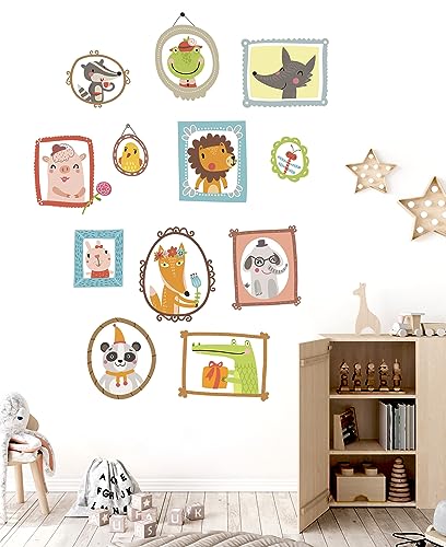 WONDER MURALS Wandtattoo Kinderzimmer Deko Mädchen Junge Wandaufkleber Waldtiere Tiere Portraits Wandsticker Kinder Wanddeko Babyzimmer von WONDER MURALS