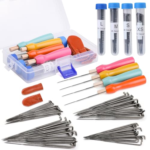 WONVOC Nadelfilznadeln, 4 Größen Dreieck Filznadeln, 80 Stück Filznadeln Set, Nadelfilzzubehör, Nadelfilzwerkzeuge, Nadelfilz-Kit für Anfänger 36/38/40/42 Gauge WONVOC Nadelfilznadeln, 4 Größen Dreieck Filznadeln, 80 Stück Filznadeln Set, Nadelfilzzubehör, Nadelfilzwerkzeuge, Nadelfilz-Kit für Anfänger 36/38/40/42 Gauge von WONVOC