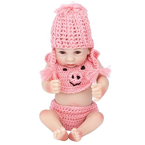 WONZHEC 10 Zoll Lebensechte Reborn Baby Puppen Flexible Gliedmaßen Gestrickte Kleidung Neugeborenen Spielzeug für Kinder von WONZHEC