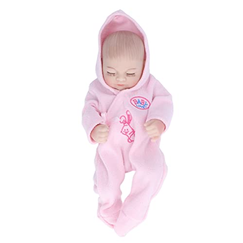 WONZHEC 10 -Zoll -lebensechtigen wiedergeborenen Puppen weiche Silikonwaschableer Babypuppe mit Pyjama für Kinder (10 -Zoll -Augen geschlossen rosa Junge) von WONZHEC