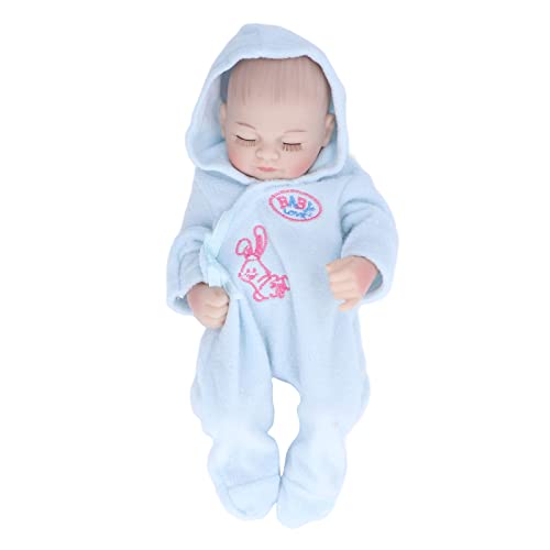WONZHEC 10 -Zoll -lebensechtigen wiedergeborenen Puppen weiche Silikonwaschableer Babypuppe mit Pyjama für Kinder (10 -Zoll Blauer Junge mit geschlossenen Augen) von WONZHEC