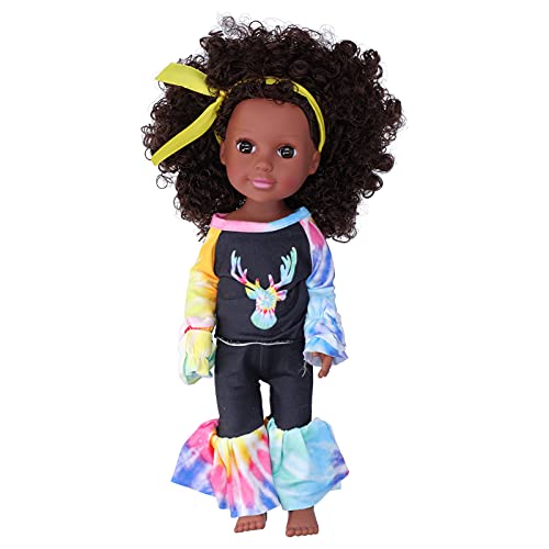 WONZHEC Schwarze Haut Afrikanische Puppe Stirnband Set 14 Zoll lebensechte Babypuppen Kinder Kinder Spielzeug Geschenkkulturzubehör Photographie Requisiten WONZHEC Schwarze Haut Afrikanische Puppe Stirnband Set 14 Zoll lebensechte Babypuppen Kinder Kinder Spielzeug Geschenkkulturzubehör Photographie Requisiten von WONZHEC