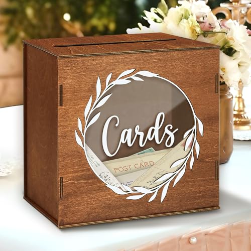 WOODAMORE Hochzeitskartenbox aus Holz mit Schlitz & Deckel | Dekorationen für den Empfang für Hochzeitsgeschenke & Geld WOODAMORE Hochzeitskartenbox aus Holz mit Schlitz & Deckel | Dekorationen für den Empfang für Hochzeitsgeschenke & Geld von WOODAMORE