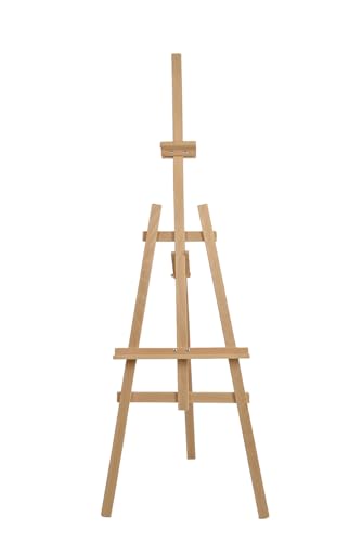 WOODOK Staffelei Holz groß 150 cm - höhenverstellbar Staffeleien für Kinder und Erwachsene - Holzstaffelei für Maler aus Buchenholz - robuster Leinwand Ständer von WOODOK