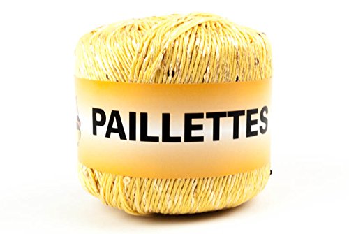 woolove Pailletten, 50 g, Garn mit Pailletten, Baumwolle und Polyester, 9 Gelb woolove Pailletten, 50 g, Garn mit Pailletten, Baumwolle und Polyester, 9 Gelb von woolove