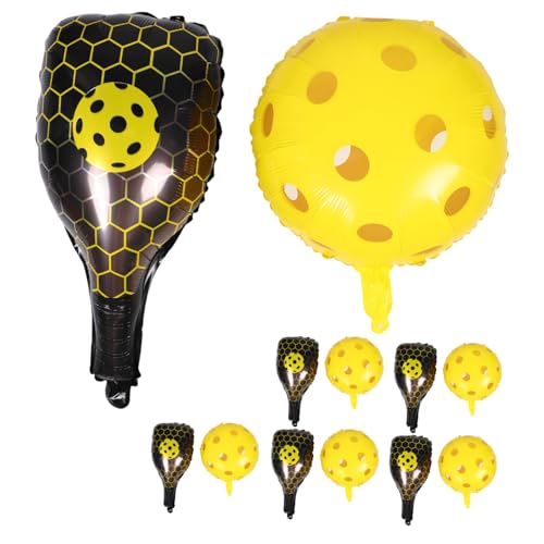 WOONEKY 1 Satz Aufblasbare Paddelballons Sportthematische Partydekorationen Aluminiumfolie Cartoon Deko für Geburtstagsfeiern und Outdoor Events Gelbe Paddel Gelbe Ballons von WOONEKY