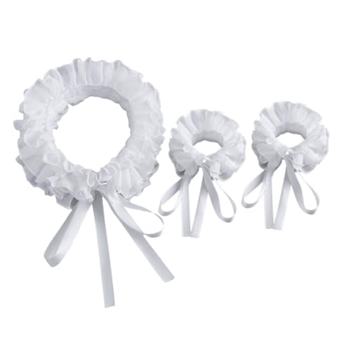 WOONEKY 1 Satz Chiffon Rüschenkragen und Manschetten Set für Abnehmbares Elegantes Accessoire mit Raffinierten Rüschenschichten für Formelle Anlässe und Balletaufführungen WOONEKY 1 Satz Chiffon Rüschenkragen und Manschetten Set für Abnehmbares Elegantes Accessoire mit Raffinierten Rüschenschichten für Formelle Anlässe und Balletaufführungen von WOONEKY