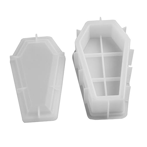 WOONEKY 1 Satz Coffin Box Mold für DIY Projekte Silikonform zur Herstellung von Epoxidharz Aufbewahrungsboxen für Halloween Dekoration Schmuckkästchen und Kreative Bastelarbeiten von WOONEKY