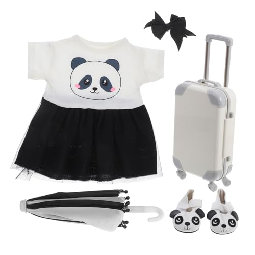 WOONEKY 1 Satz Doll Kleidung und Zubehör Set für Puppen Einschließlich Koffer Regenschirm Schuhe für Kreative Spielmomente und Puppenhaus Dekoration von WOONEKY
