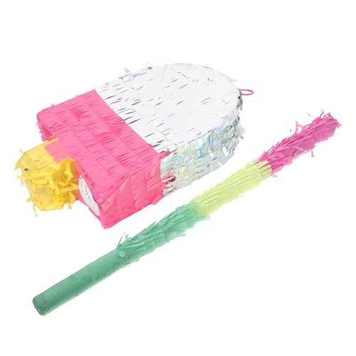 WOONEKY 1 Satz Kindergeburtstags Piñata mit Schokoladenfüllung und Stock Spaßige Partydekoration für Geeignet für Feiern Themenpartys und Mehr von WOONEKY