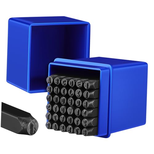 WOONEKY 1 Satz Stanzwerkzeug Set für Zahlen und Buchstaben Teiliges Metall Punch Kit für Präzises Stempeln für Juweliere Holzarbeiter und Industrielle Anwendungen von WOONEKY