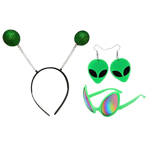WOONEKY 1 Satz Teiliges Set Halloween Party Haarreif Ohrringe und Brille Lustige Cosplay Accessoires für Unvergessliche Feiern und Kostümfeste von WOONEKY