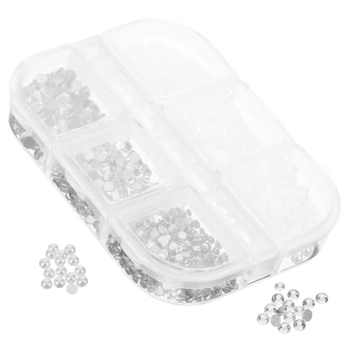 WOONEKY 1 Schachtel Nail Gems Perlen Nail Charms Flatback Nagel Dekorationen DIY Zubehör Leicht Tragbar Elegant Für Frauen WOONEKY 1 Schachtel Nail Gems Perlen Nail Charms Flatback Nagel Dekorationen DIY Zubehör Leicht Tragbar Elegant Für Frauen von WOONEKY
