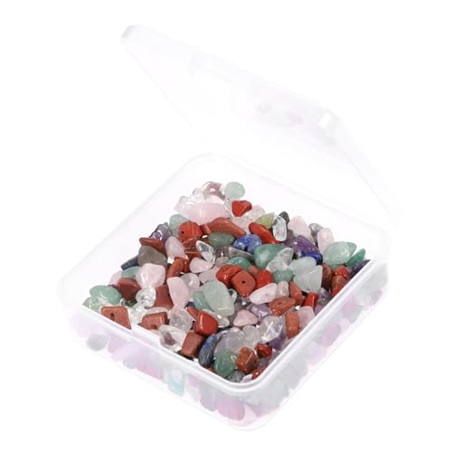 WOONEKY 1 Schachtel Natürliche Irreguläre Steinperlen DIY Schmuck Basteln Unregelmäßige Chips Perlen für Armbänder Halsketten Ohrringe Kreative Handarbeit Zubehör Schmuckherstellung von WOONEKY