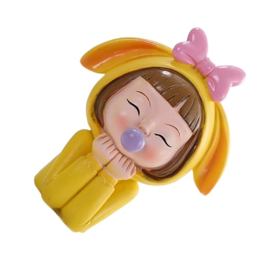 WOONEKY 1 Stück Vivid Bubble Girl Tortenfigur aus Harz Einzigartige Dekoration für Kindergeburtstage und Feiern Lebendige Mädchenstatue für Kreative Tortendekoration von WOONEKY