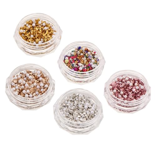 WOONEKY 10 Boxen Nagel-schmuck Mix aus Unregelmäßigen Strasssteinen Flachen Mini-perlen Glitzerflocken in Gold Silber für Maniküre und Nail Art Dekoration Vielseitig Einsetzbar WOONEKY 10 Boxen Nagel-schmuck Mix aus Unregelmäßigen Strasssteinen Flachen Mini-perlen Glitzerflocken in Gold Silber für Maniküre und Nail Art Dekoration Vielseitig Einsetzbar von WOONEKY