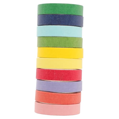 WOONEKY 10 Rollen Regenbogenfarben Washi Tape Klebeband Dekorative Klebestreifen für DIY Scrapbooking Tagebuch Geschenkverpackung Handreißbar Farbenfrohes Bastelband Vielseitig Einsetzbar WOONEKY 10 Rollen Regenbogenfarben Washi Tape Klebeband Dekorative Klebestreifen für DIY Scrapbooking Tagebuch Geschenkverpackung Handreißbar Farbenfrohes Bastelband Vielseitig Einsetzbar von WOONEKY