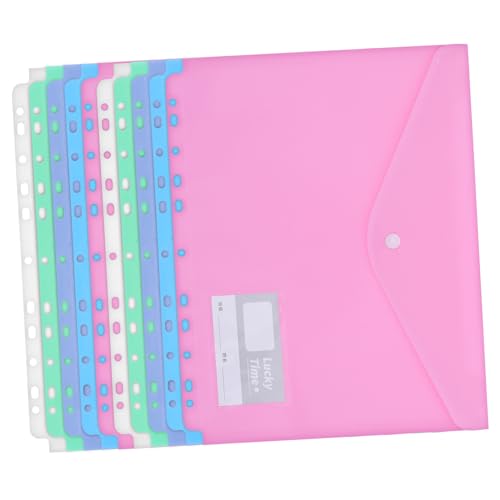 WOONEKY 10 Stück Dokumententaschen Wasserdichte Aktenmappen für Büro Schule und Reisen Stylischer Organizer für Papiere und Schreibwaren von WOONEKY