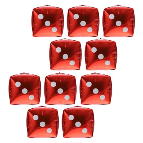 WOONEKY 10 Stück Große Rote Würfel Luftballons Deko Party Geburtstag Foto Requisiten Themenveranstaltung 24 Zoll Würfel Rot 10 Stück WOONEKY 10 Stück Große Rote Würfel Luftballons Deko Party Geburtstag Foto Requisiten Themenveranstaltung 24 Zoll Würfel Rot 10 Stück von WOONEKY