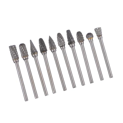 WOONEKY 10 Stück Hochwertige Hartmetall Rotationsfräser Teiliges Effiziente Fräswerkzeuge für Holz und Metallbearbeitung Gravieren Schnitzen und Polieren Langlebig und Präzise WOONEKY 10 Stück Hochwertige Hartmetall Rotationsfräser Teiliges Effiziente Fräswerkzeuge für Holz und Metallbearbeitung Gravieren Schnitzen und Polieren Langlebig und Präzise von WOONEKY