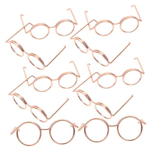 WOONEKY 10 Stück Mini-Brille Für Halloween Outfit Gläser Puppe Miniatur-Brillen-Requisiten Basteln Sie Eine Zum Dekorieren Dekorative Glasdekore Rose Gold Metall WOONEKY 10 Stück Mini-Brille Für Halloween Outfit Gläser Puppe Miniatur-Brillen-Requisiten Basteln Sie Eine Zum Dekorieren Dekorative Glasdekore Rose Gold Metall von WOONEKY
