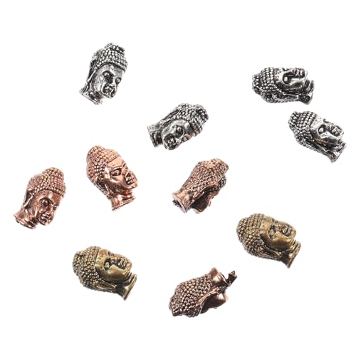 WOONEKY 10 Stück Teiliges Alloy Buddha Kopf Armband Verbinder Charms Schmuckzubehör für DIY Armbänder Halsketten Kreative Buddha Kopf Form Langlebig und Verschleißfest Zufällige Farbe WOONEKY 10 Stück Teiliges Alloy Buddha Kopf Armband Verbinder Charms Schmuckzubehör für DIY Armbänder Halsketten Kreative Buddha Kopf Form Langlebig und Verschleißfest Zufällige Farbe von WOONEKY