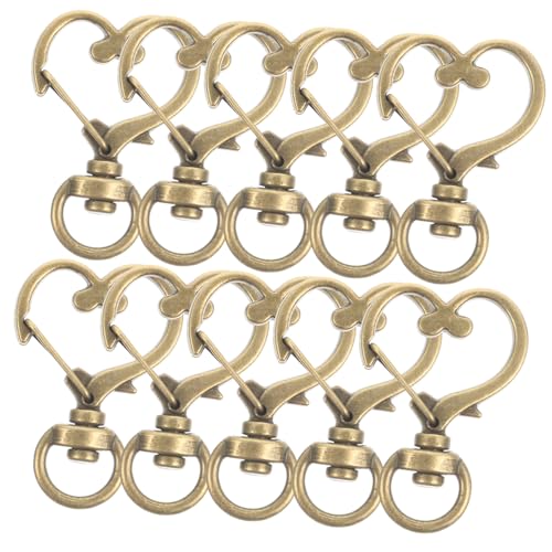 WOONEKY 10 Stück Teiliges Antike Herz Spring Snap Schlüsselanhänger Clips Drehbare Metallkarabinerhaken für DIY Schlüsselanhänger Zubehör Langlebig und Einfach zu Öffnen für WOONEKY 10 Stück Teiliges Antike Herz Spring Snap Schlüsselanhänger Clips Drehbare Metallkarabinerhaken für DIY Schlüsselanhänger Zubehör Langlebig und Einfach zu Öffnen für von WOONEKY
