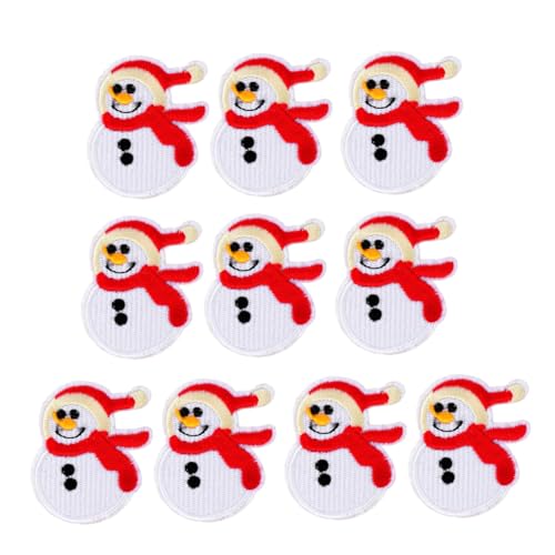 WOONEKY 10 Stück Teiliges Bestickte Schneemann Patches zum Aufbügeln und Nähen Weiße Weihnachtsapplikationen für Kleidung Rucksäcke Hüte und DIY Deko Leicht und Vielseitig Einsetzbar WOONEKY 10 Stück Teiliges Bestickte Schneemann Patches zum Aufbügeln und Nähen Weiße Weihnachtsapplikationen für Kleidung Rucksäcke Hüte und DIY Deko Leicht und Vielseitig Einsetzbar von WOONEKY
