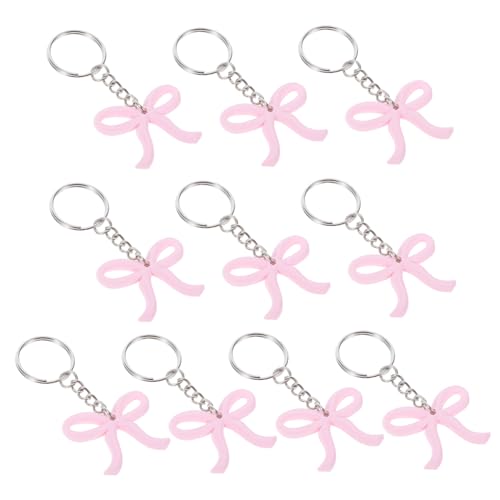 WOONEKY 10 Stück Teiliges Bowknot Schlüsselanhänger für Shower Bachelorette und Geburtstagsfeiern Elegante Vielseitige Dekoration für Schlüssel Taschen und Rucksäcke von WOONEKY